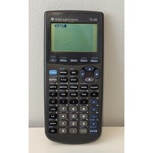 Texas Instruments TI-82 Graphing Calculator No Cover New Batteries Tested Works!